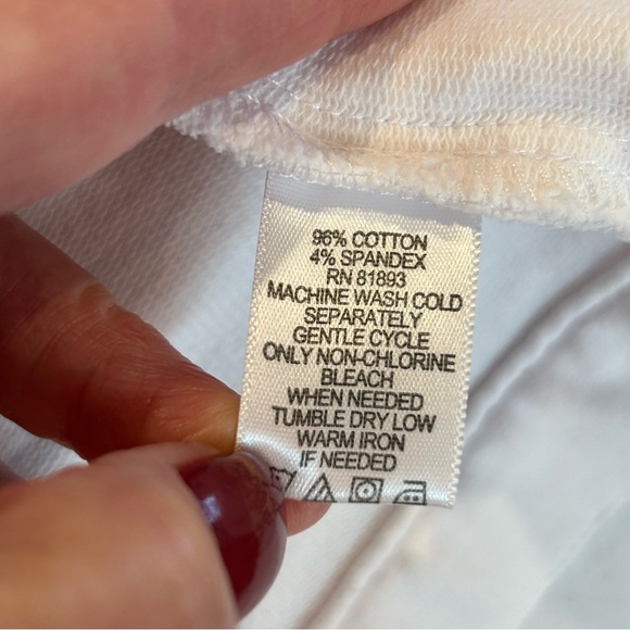 Denim & Co. EasyWear White Twill Classic Button-Front Jacket L - Picture 9 of 13